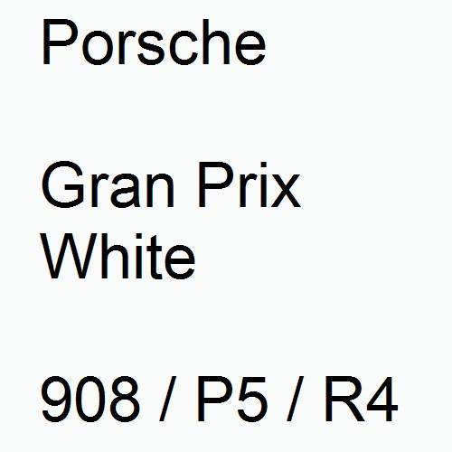 Porsche, Gran Prix White, 908 / P5 / R4.